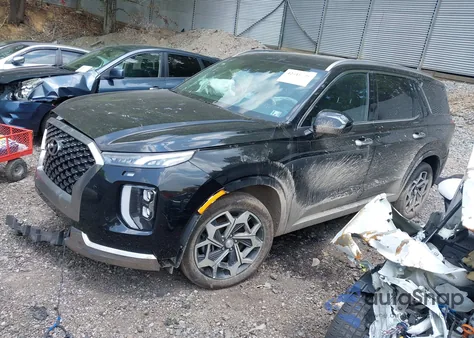 2022 Hyundai Palisade Calligraphy from USA, damaged, VIN KM8R7DHE9NU463194